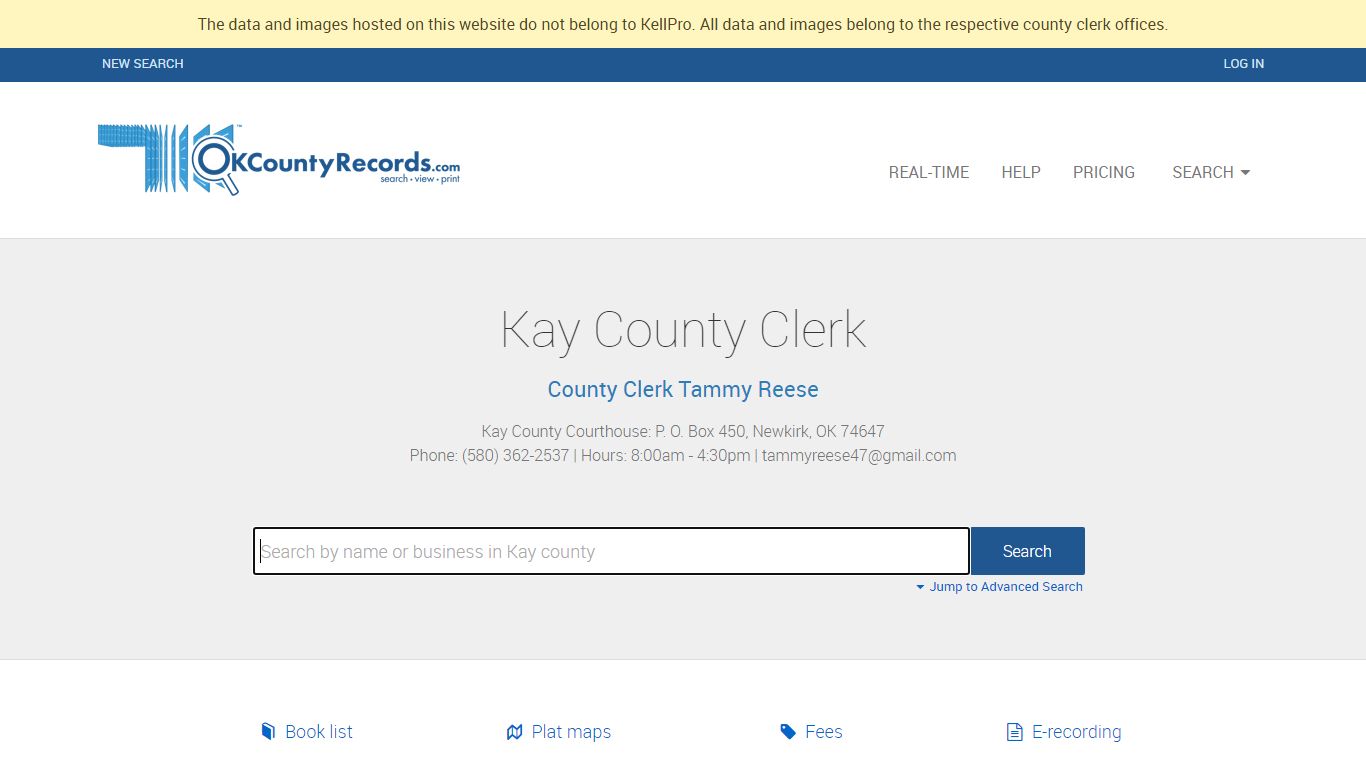 Kay County | OKCountyRecords.com | County Clerk Public Land Records for ...